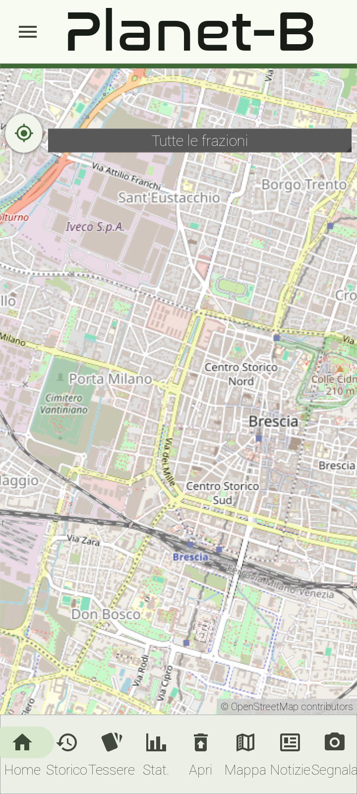 App cittadino — mappa contenitori